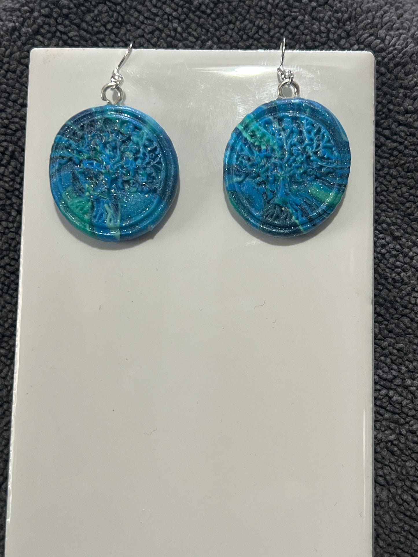 POLYMER CLAY SCRAP MEDALLION EARRINGS