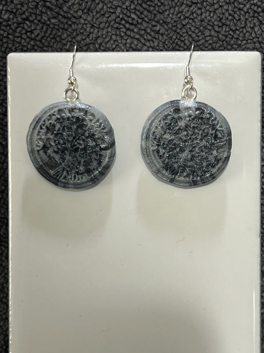 POLYMER CLAY SCRAP MEDALLION EARRINGS